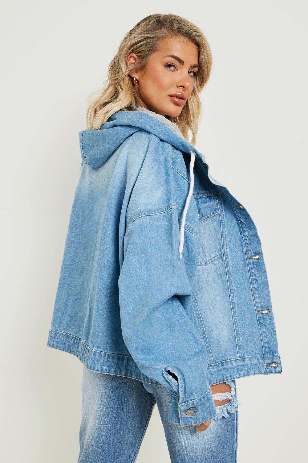 Hooded Oversized Denim Jacket